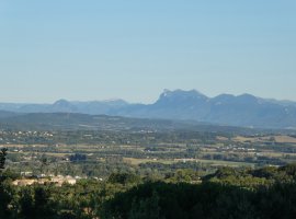 vue de la maison sur la valée du Rhone